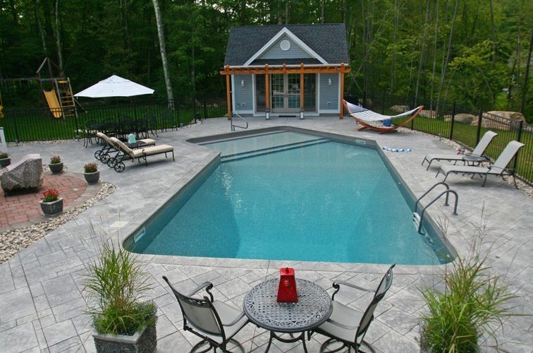Custom inground pool installed by Majestic Pools