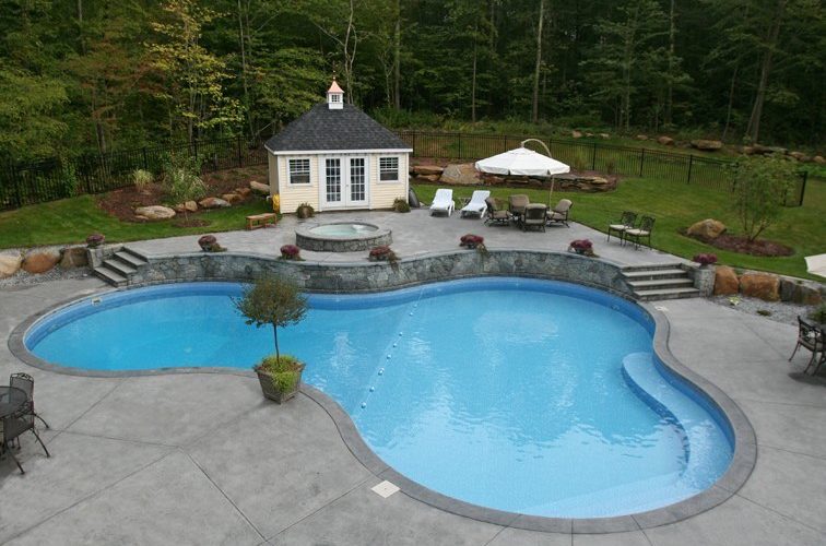 Custom inground pool installed by Majestic Pools